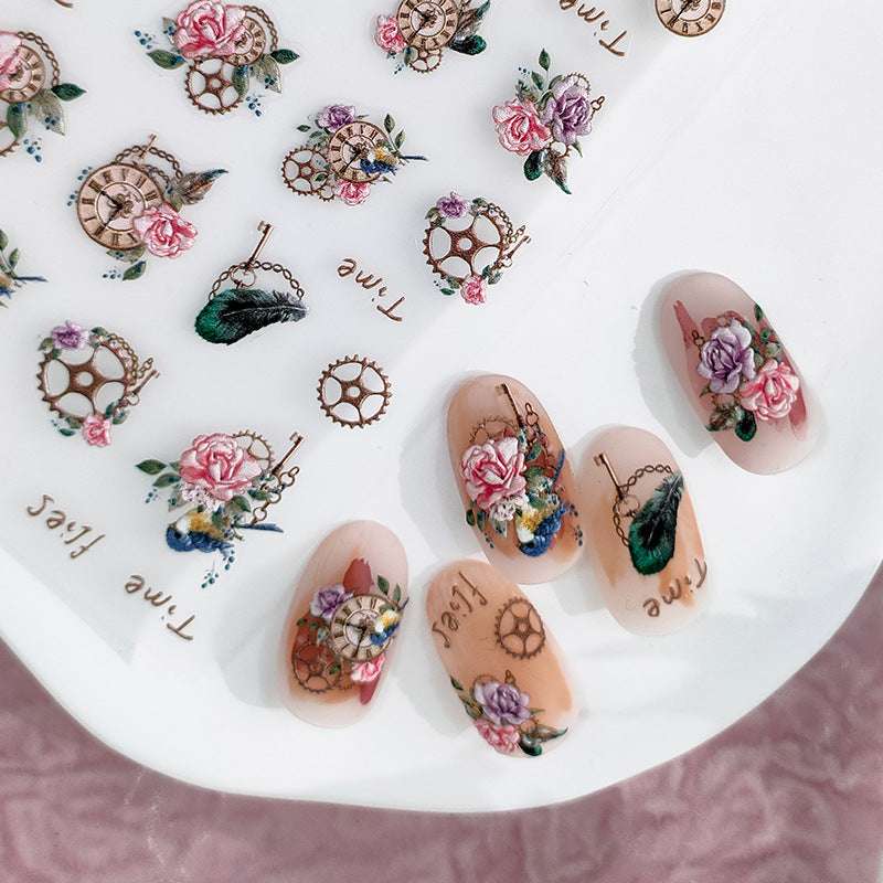 Vintage Clock Nail Stickers