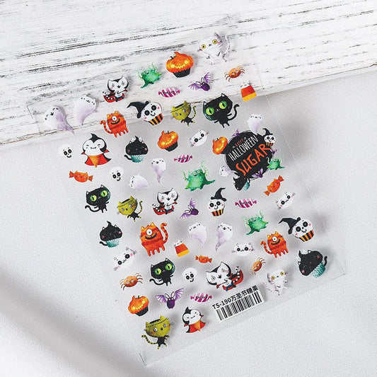 Halloween Candy Nail Art Stickers, Halloween Sugar Nail Sticker Decals (367) - TensorNailArt