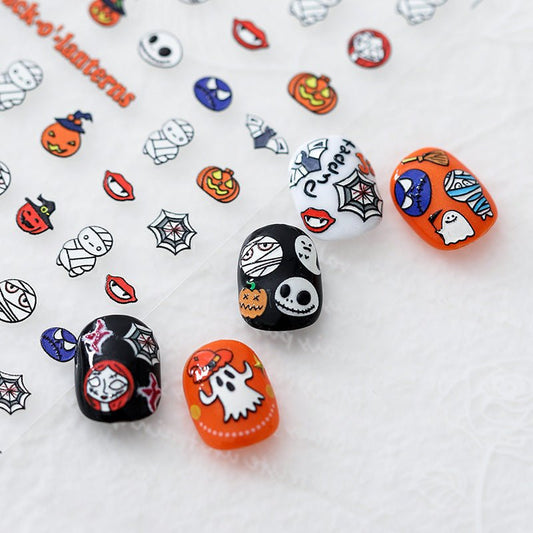 Halloween Ghost Mummy Pumpkin Nail Art Stickers (360) - TensorNailArt