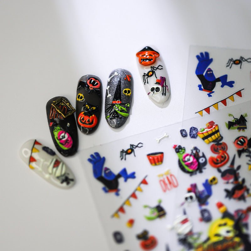 Happy Halloween Nail Art Stickers (355) - TensorNailArt