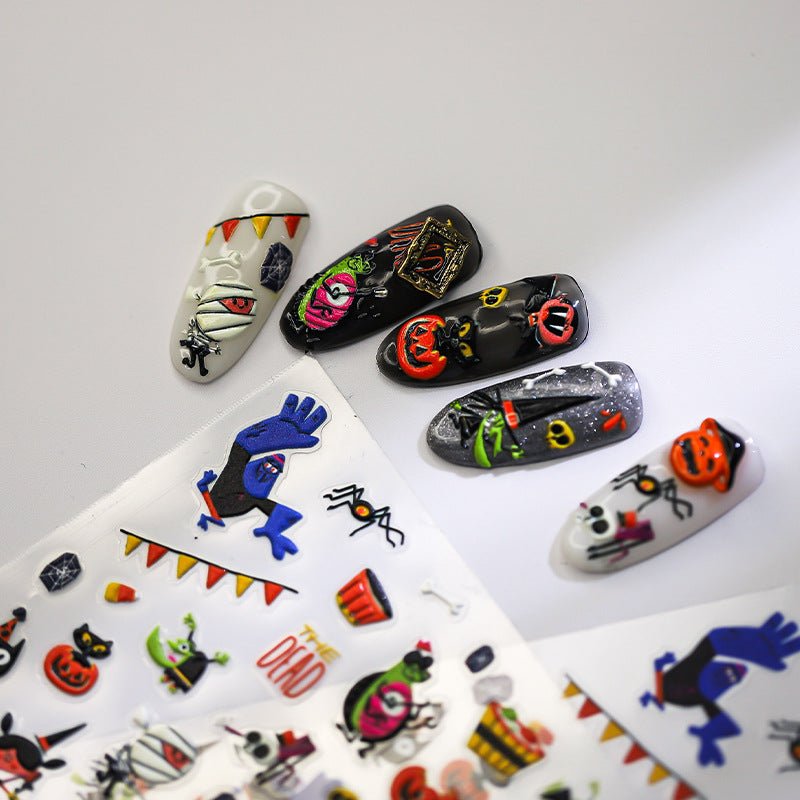 Happy Halloween Nail Art Stickers (355) - TensorNailArt