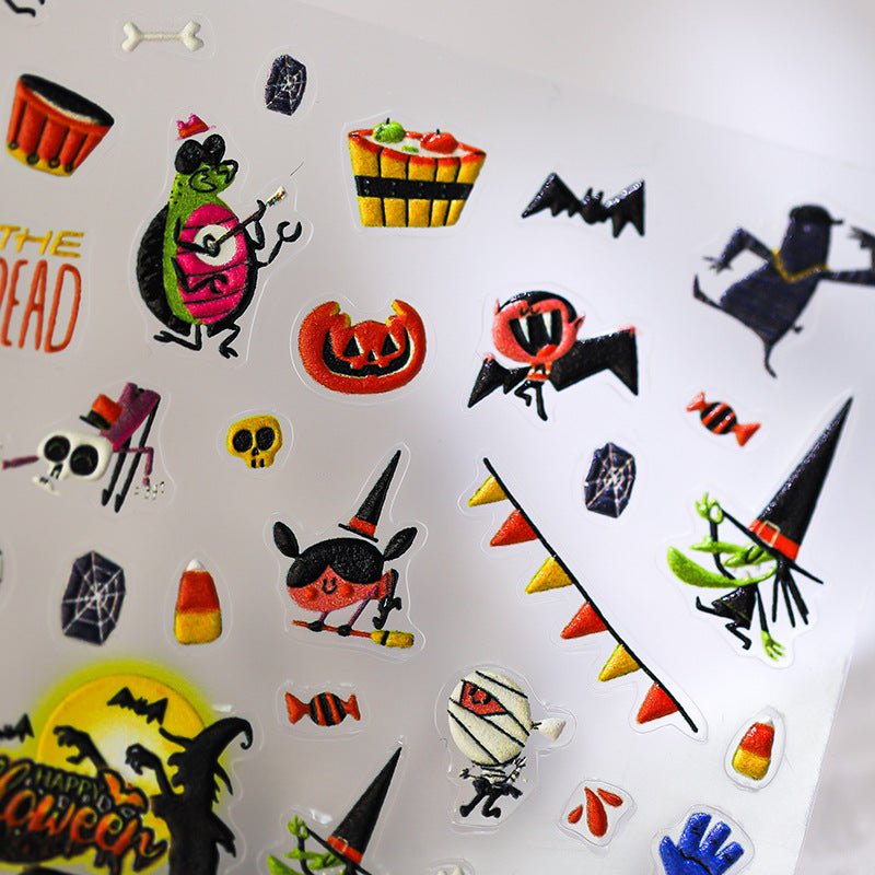 Happy Halloween Nail Art Stickers (355) - TensorNailArt