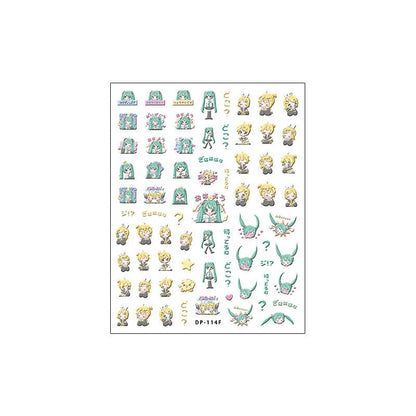 2D Anime Nail Stickers