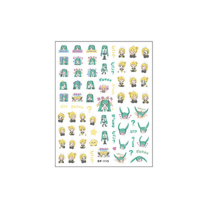 Anime Nail Art stickers, Cartoon Stickers Decals (429) - TensorNailArt