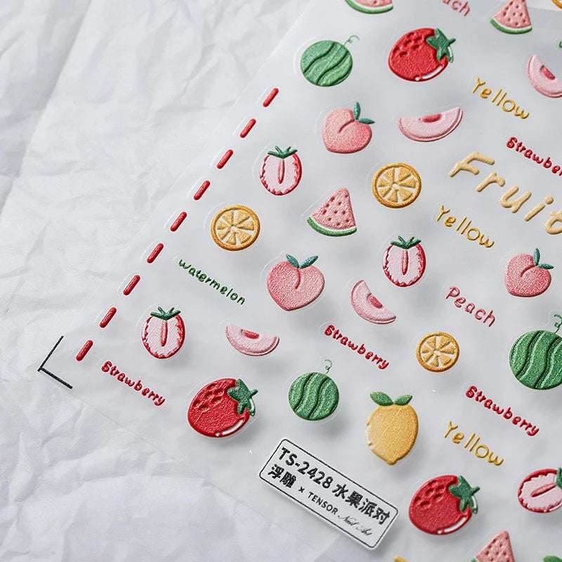 Lemon nail stickers