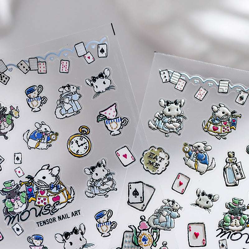 alice in wonderland nail decals