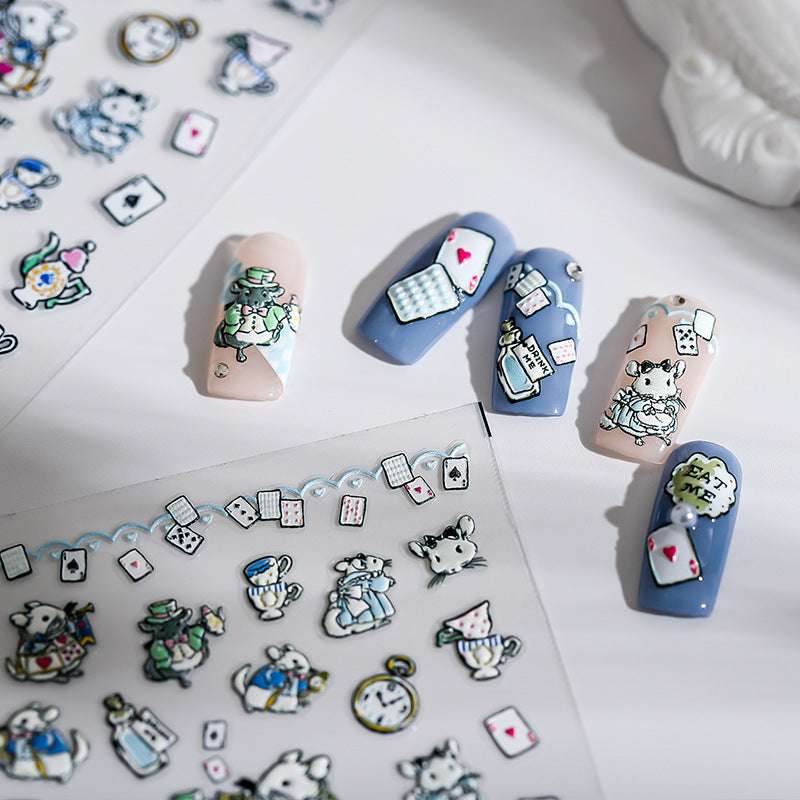 Alice in Wonderland Nail Stickers