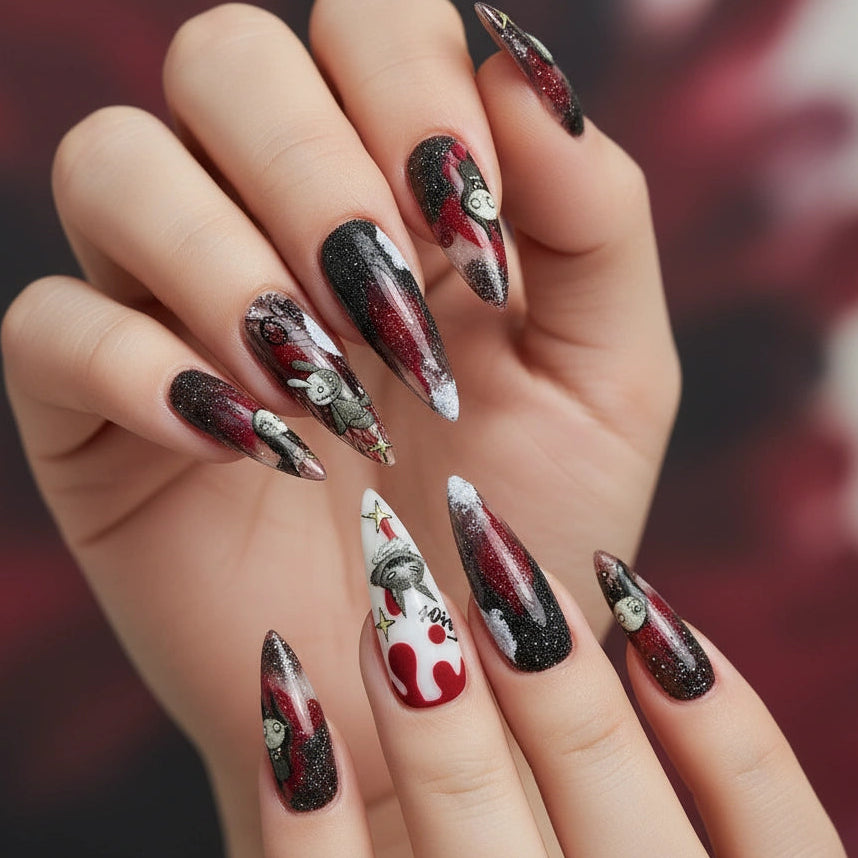 Princess Mononoke-themed nail art stickers