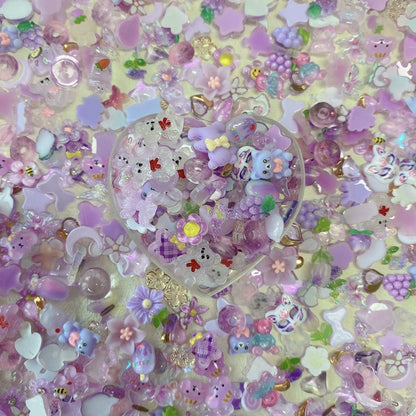 Purple Cartoon Mix Resin Nail Charms, Resin Charms for Acrylic Nail Decoration DIY Crafts - TensorNailArt