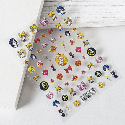 Sailor Moon Nail Art Stickers, Character Sticker Decals (431) - TensorNailArt