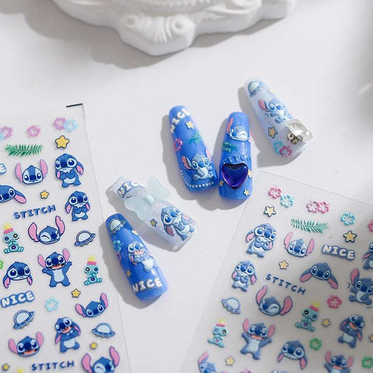 Cartoon Character Nail Art Stickers, Self Adhesive Nail Stickers (02) - TensorNailArt