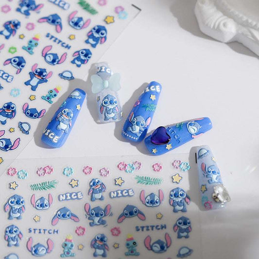 Cartoon Character Nail Art Stickers, Self Adhesive Nail Stickers (02) - TensorNailArt