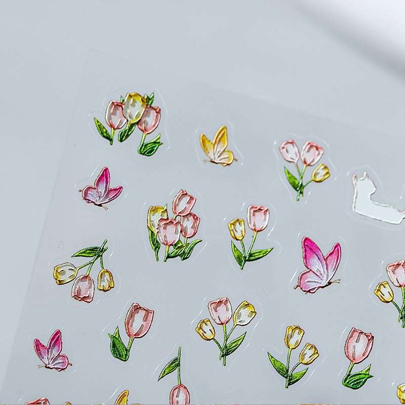 5D Flower Nail Stickers