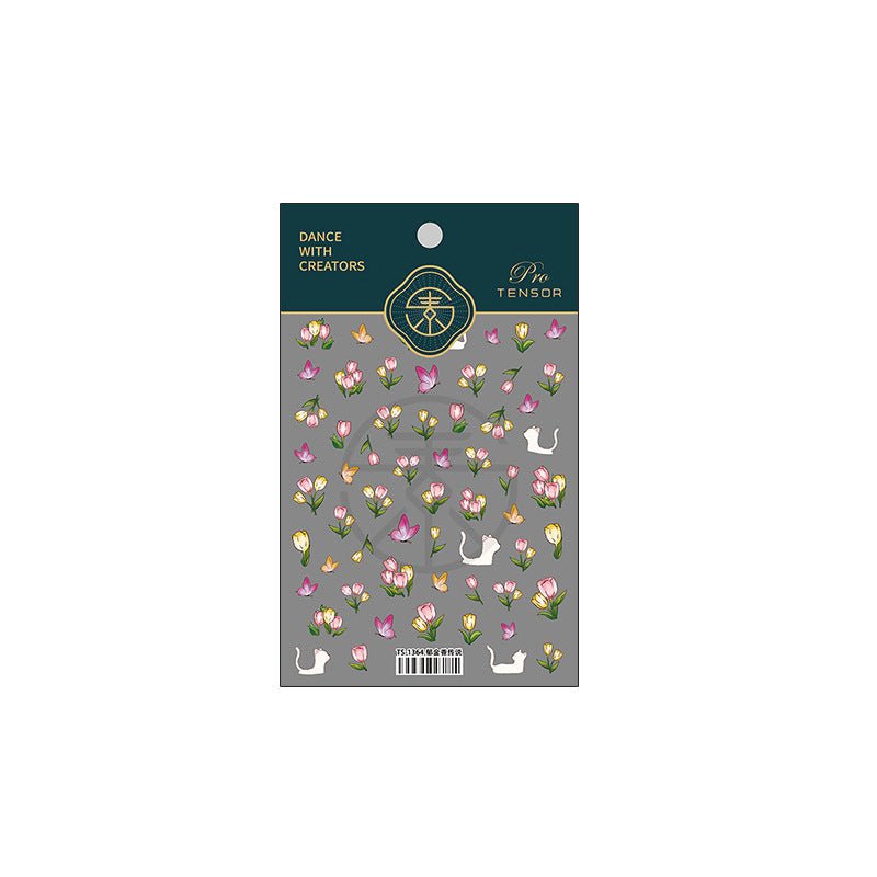 Spring Flower Nail Decals