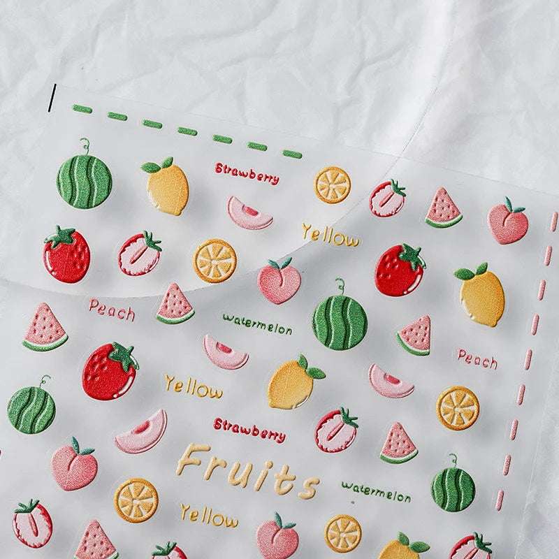 Watermelon nail stickers