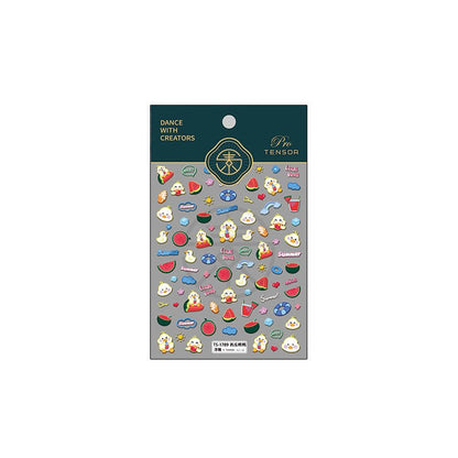 5D Watermelons Duck Nails Stickers, Cute Cartoon Duck Nail Decal (55) - TensorNailArt