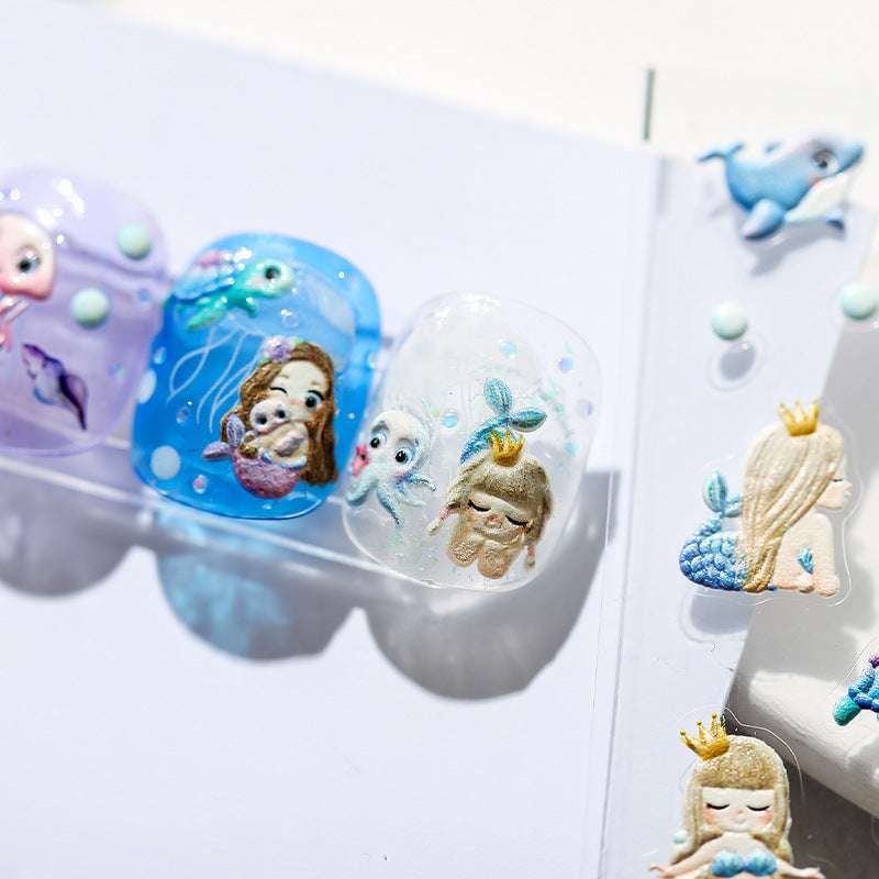 Whales nail stickers