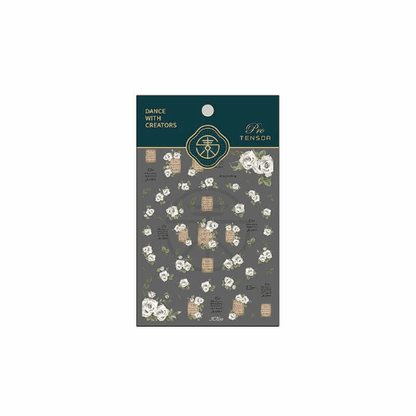 White Rose Nail Stickers