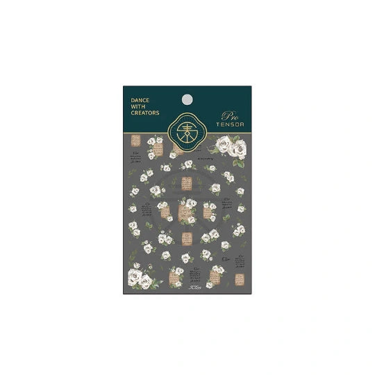 White Rose Nail Stickers