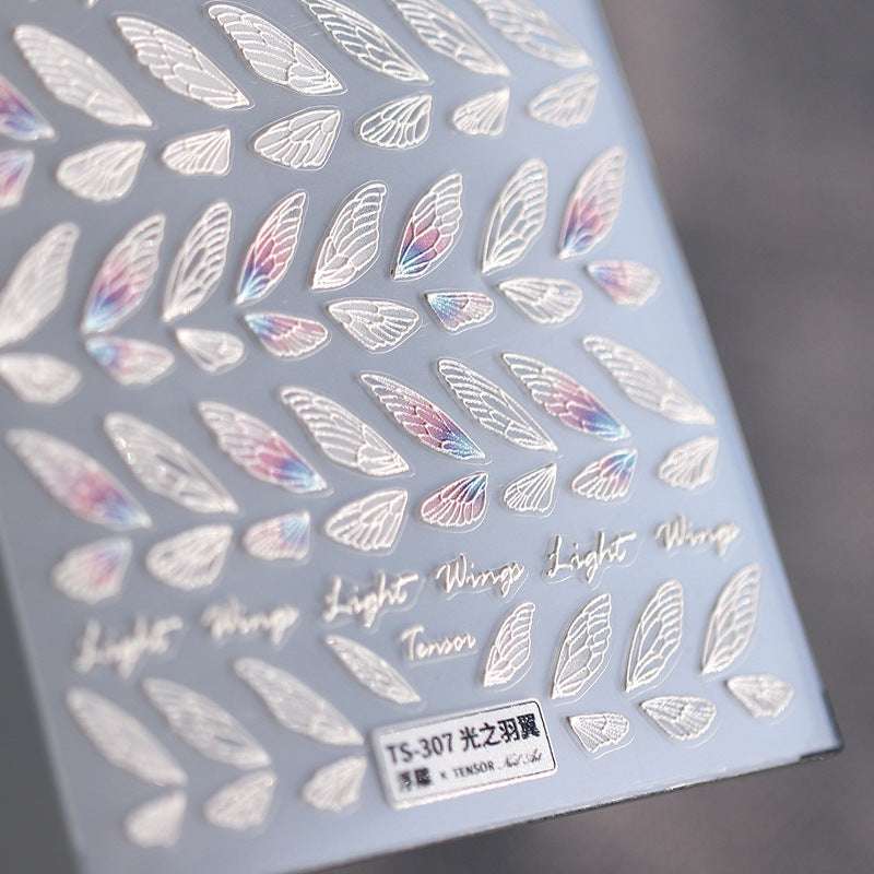 5D Wing Nail Art Decals, Light Wings Nails Stickers (56) - TensorNailArt