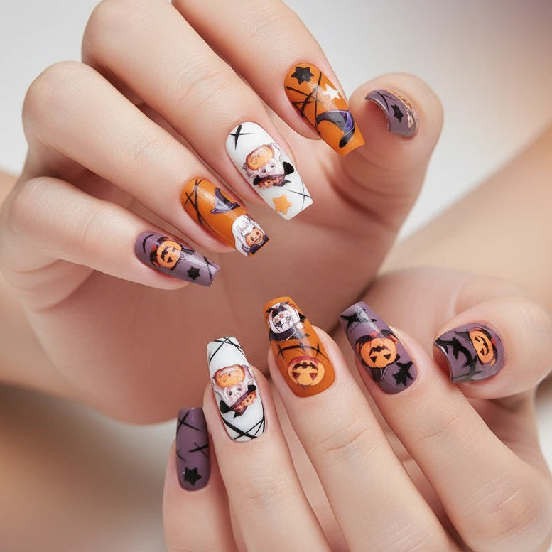 Witch & Pumpkin Nail Stickers
