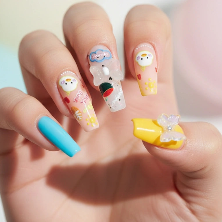 beach style nail stickers