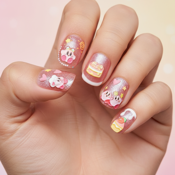 cute bear nail decals