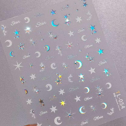 cute cosmic manicure stickers