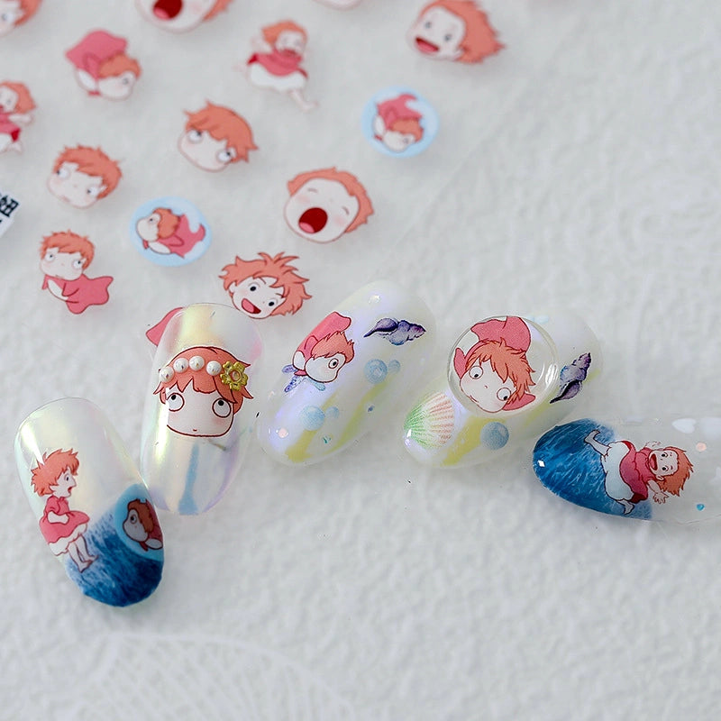 cute fish nail stickers