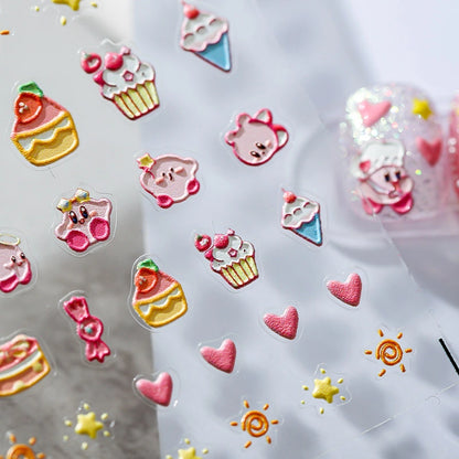 cute pink nail stickers