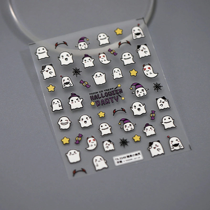 ghost nail stickers