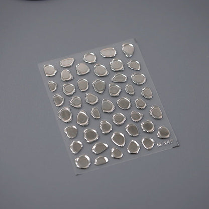 Silver Stamps Nail Decals