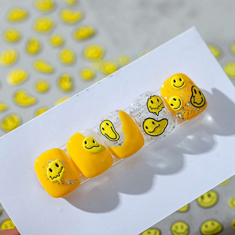 happy face nail stickers