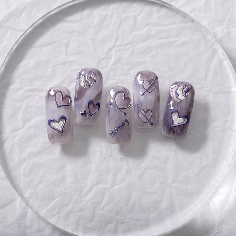 heart and arrow nail stickers