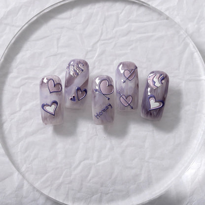 heart and arrow nail stickers