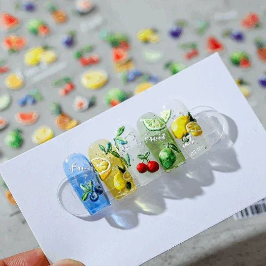 lemon nail stickers