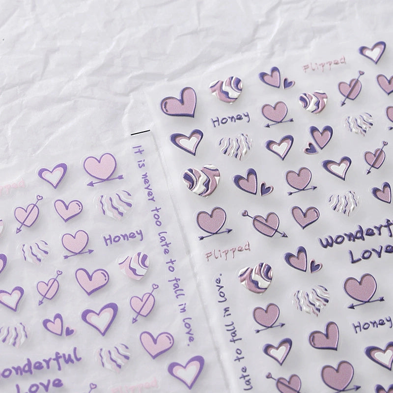 love themed nail art designs