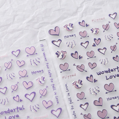 love themed nail art designs