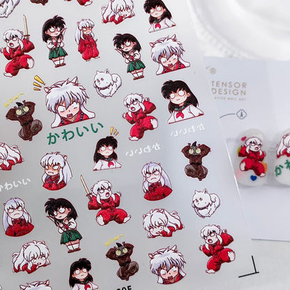 manga nail decals