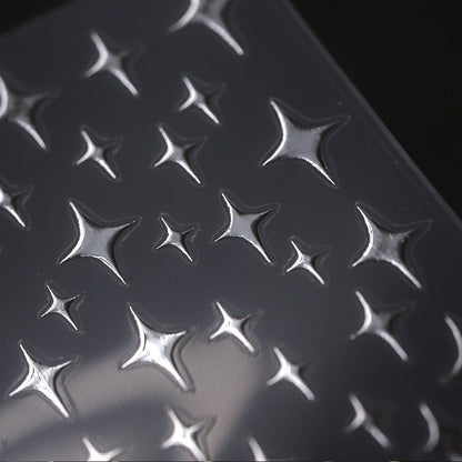multi-color star nail decals