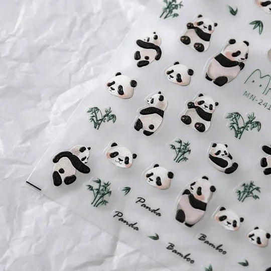 nail art stickers cute panda