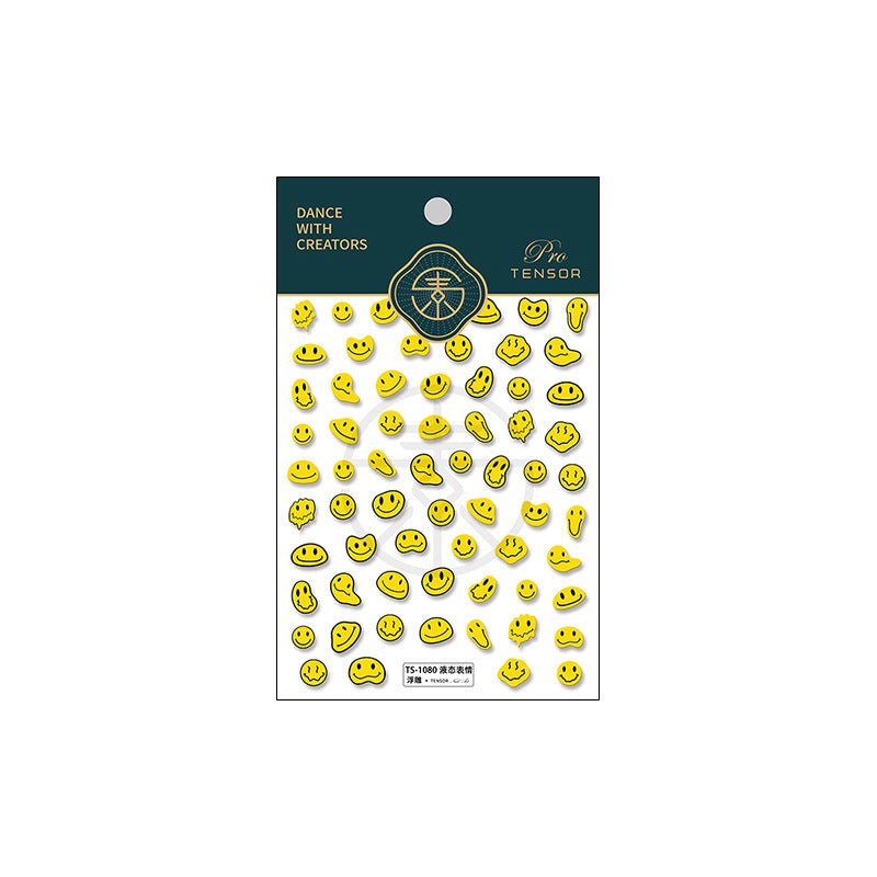smiley nail decals