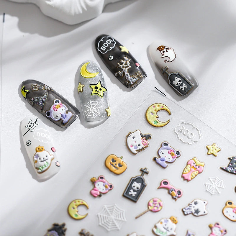 spider web nail stickers