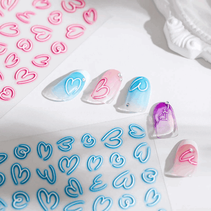 valentine nail decals