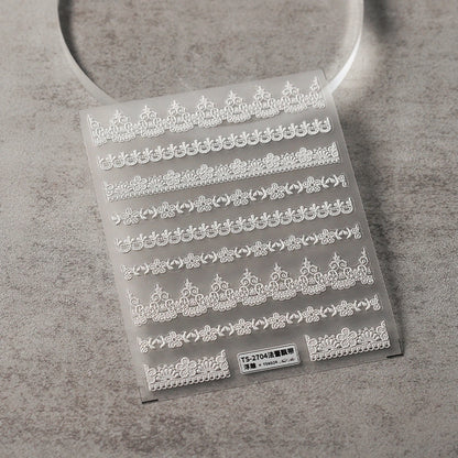 white lace decal for nail 